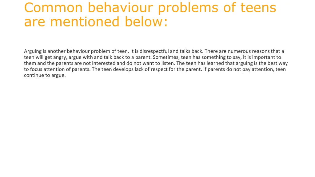 common behaviour problems of teens are mentioned 4