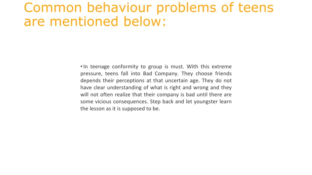 common behaviour problems of teens are mentioned 8