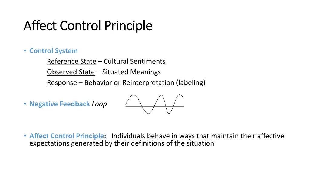 affect control principle affect control principle