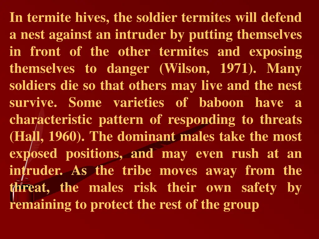 in termite hives the soldier termites will defend