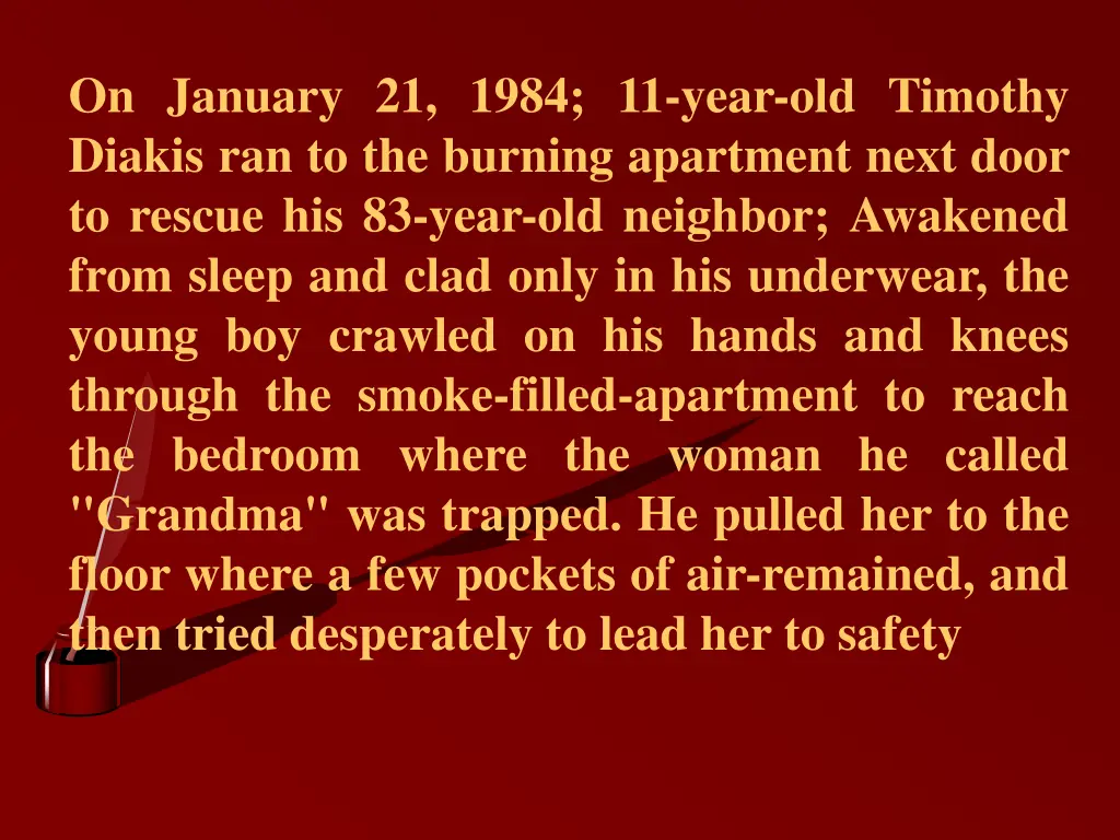 on january 21 1984 11 year old timothy diakis