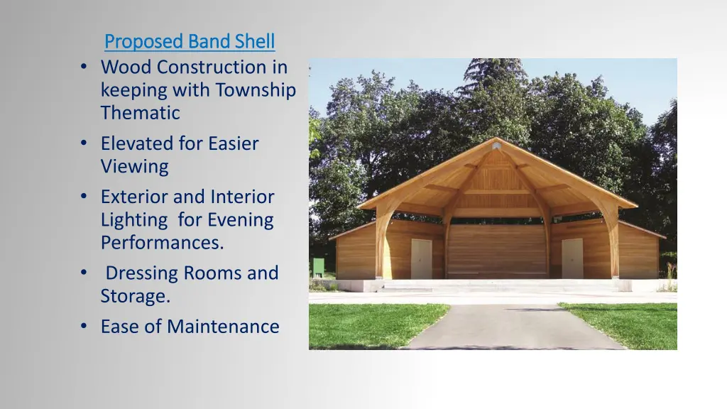 proposed band shell proposed band shell wood