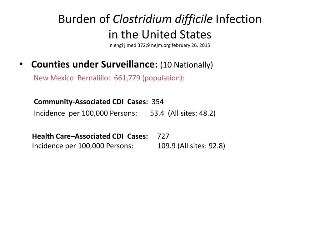 burden of clostridium difficile infection 3