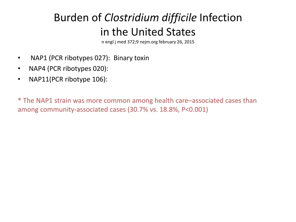 burden of clostridium difficile infection 4