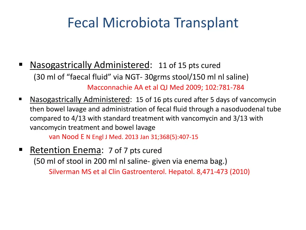 fecal microbiota transplant