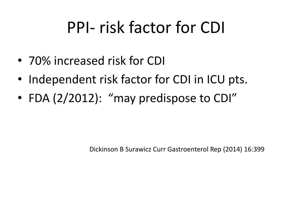 ppi risk factor for cdi