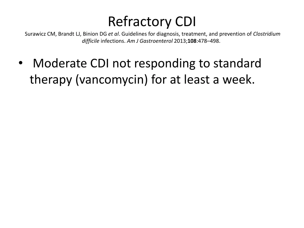 refractory cdi