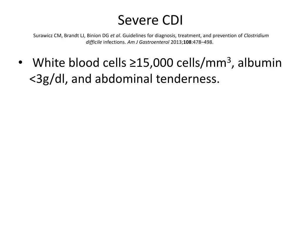 severe cdi