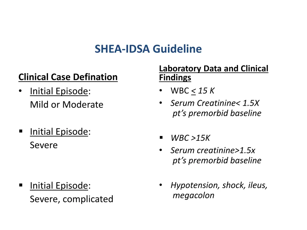 shea idsa guideline