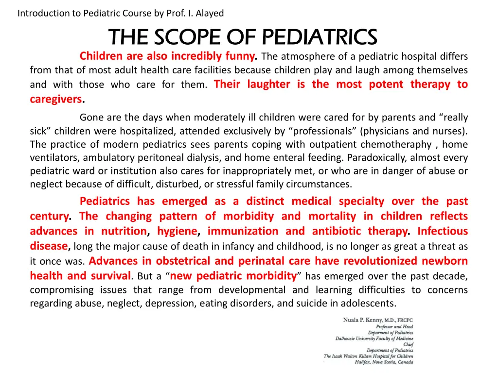 introduction to pediatric course by prof i alayed 10