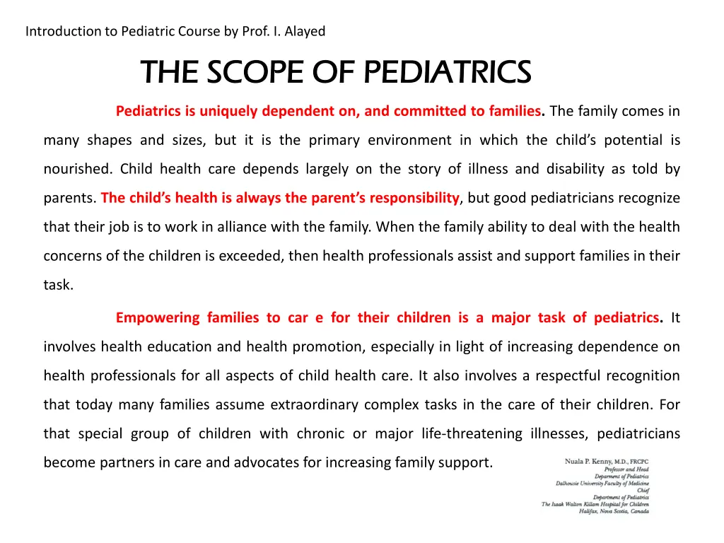 introduction to pediatric course by prof i alayed 7