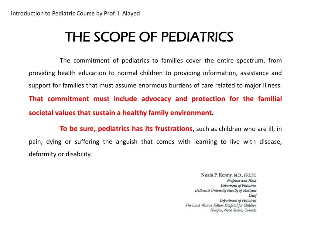 introduction to pediatric course by prof i alayed 8