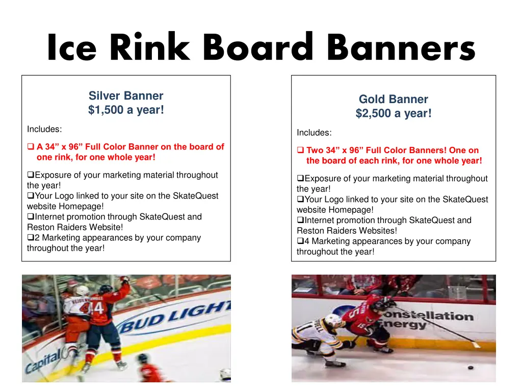 ice rink board banners