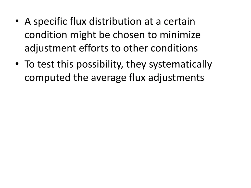 a specific flux distribution at a certain