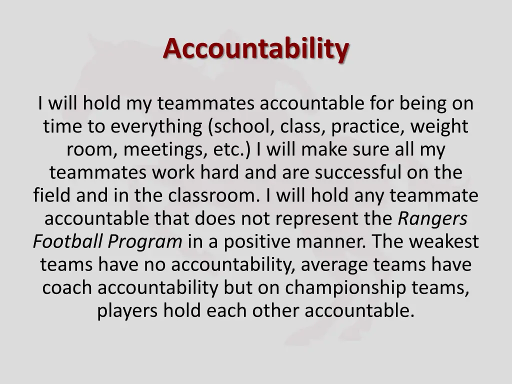 accountability