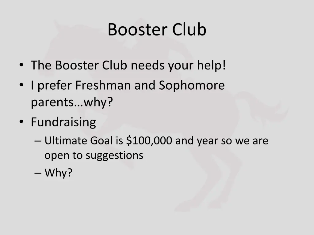 booster club