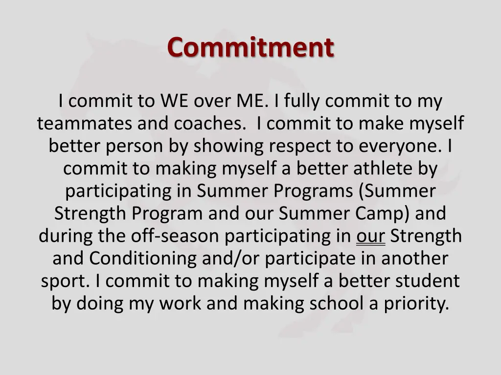 commitment