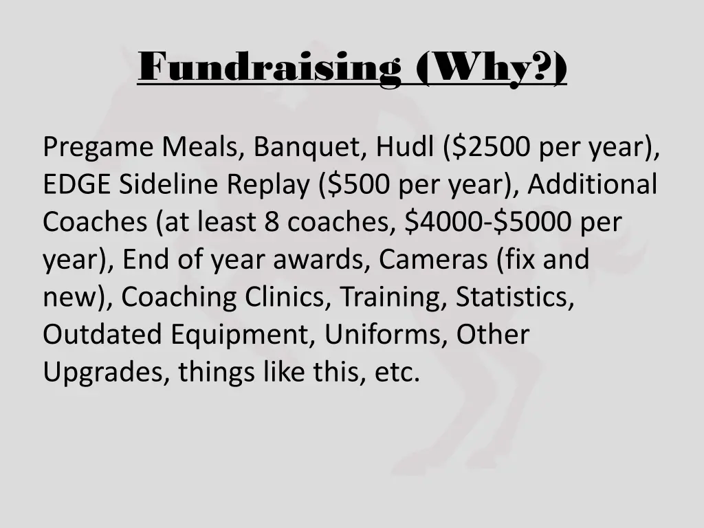 fundraising why