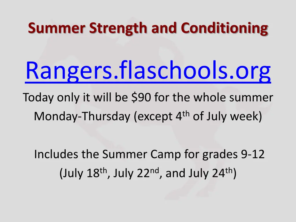 summer strength and conditioning