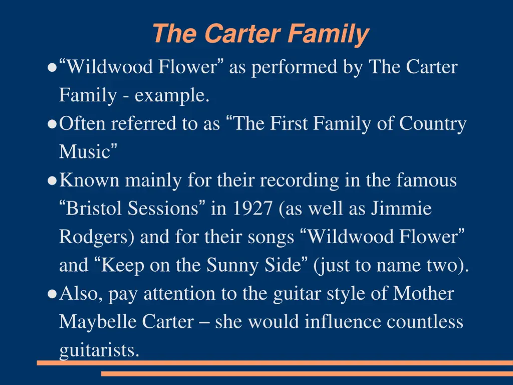 the carter family wildwood flower as performed