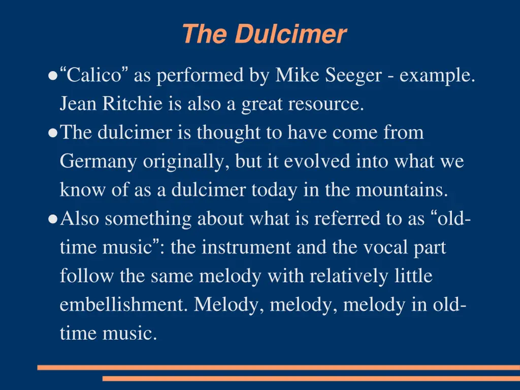 the dulcimer