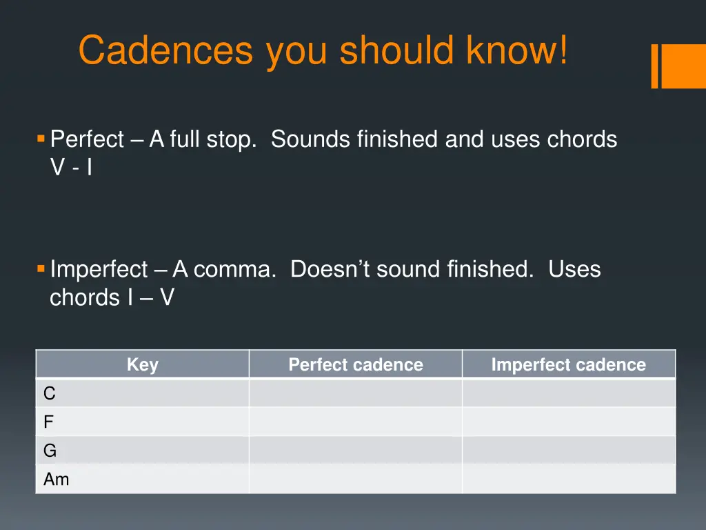 cadences you should know