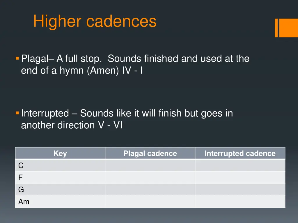 higher cadences