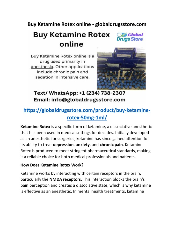 buy ketamine rotex online globaldrugsstore com