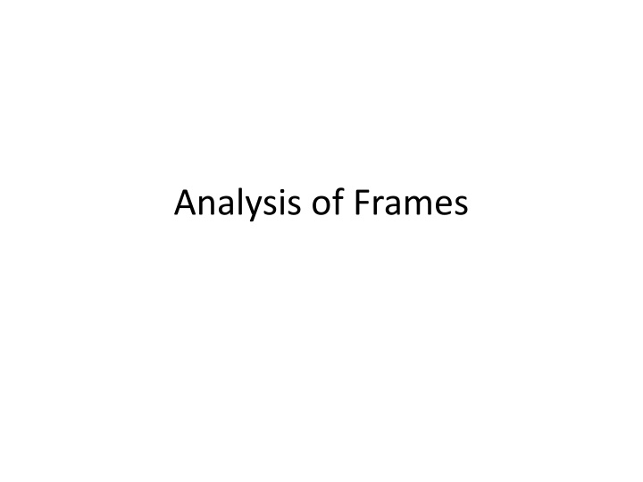 analysis of frames