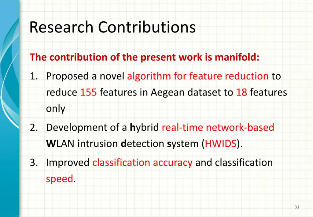 research contributions