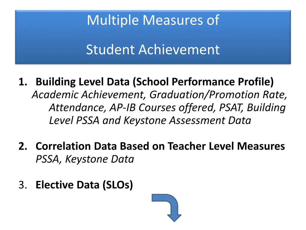 multiple measures of