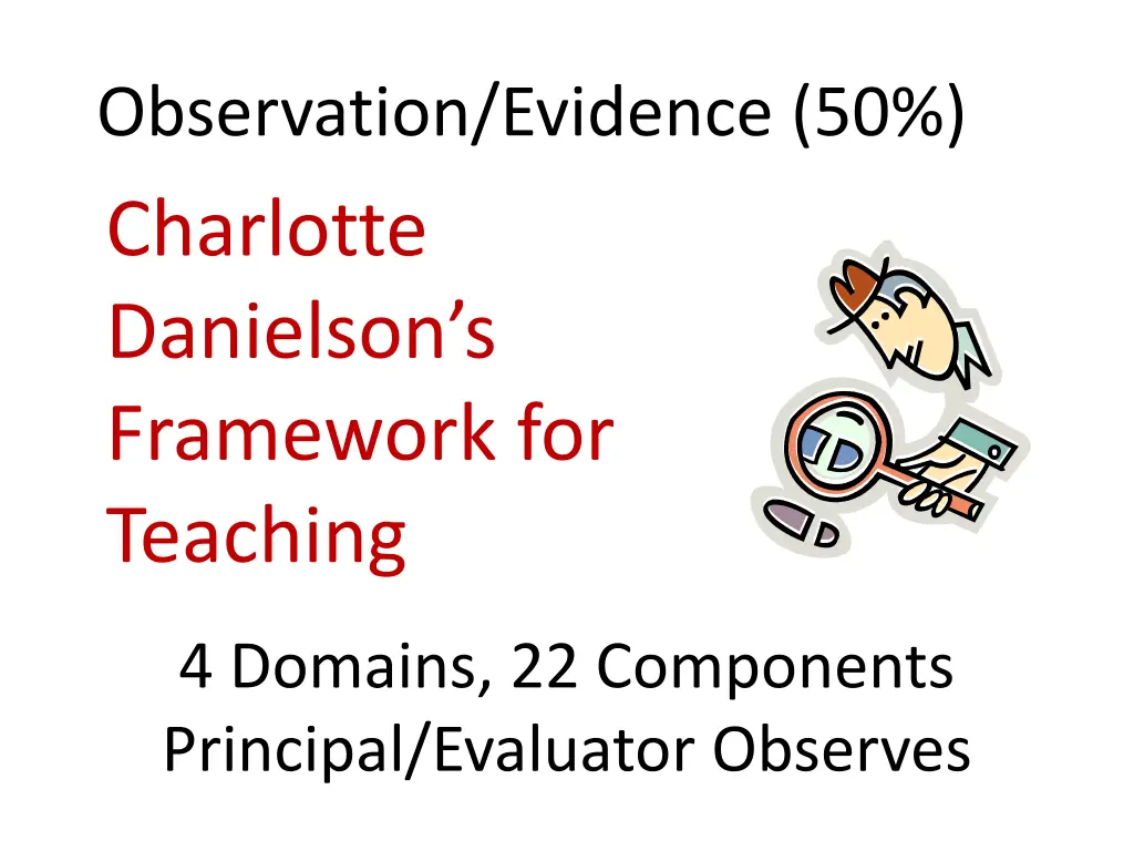 observation evidence 50 charlotte danielson