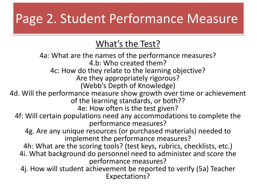 page 2 student performance measure