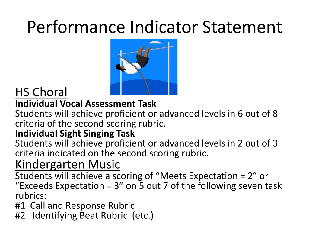 performance indicator statement