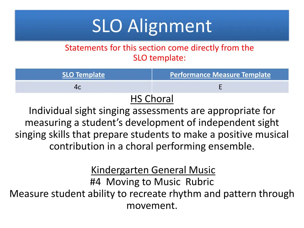 slo alignment 1