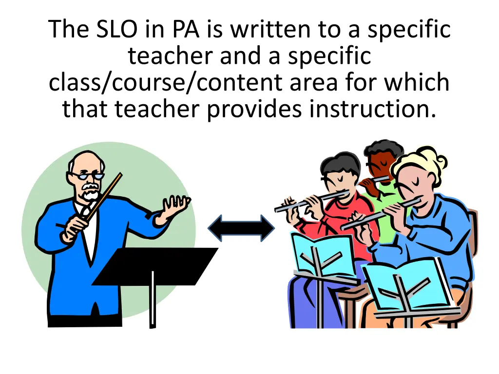 the slo in pa is written to a specific teacher