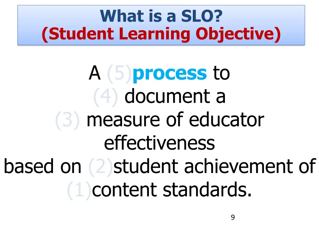 what is a slo student learning objective