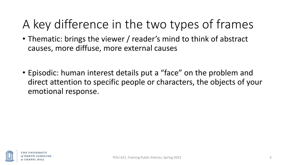 a key difference in the two types of frames