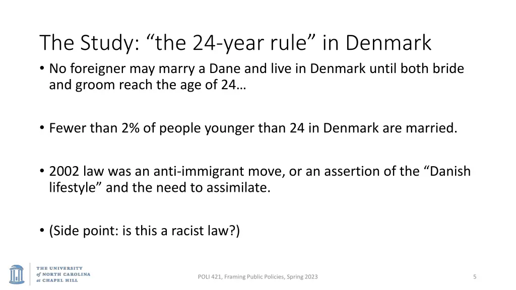 the study the 24 year rule in denmark