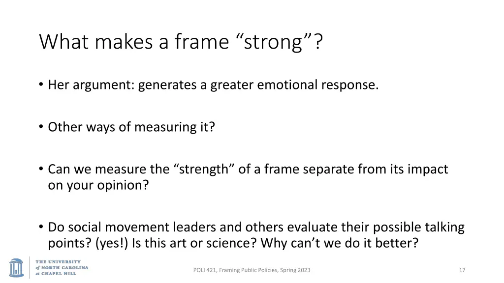 what makes a frame strong