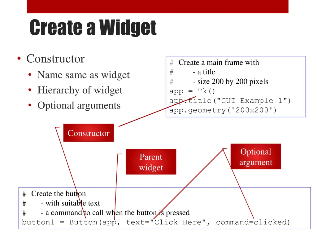 create a widget