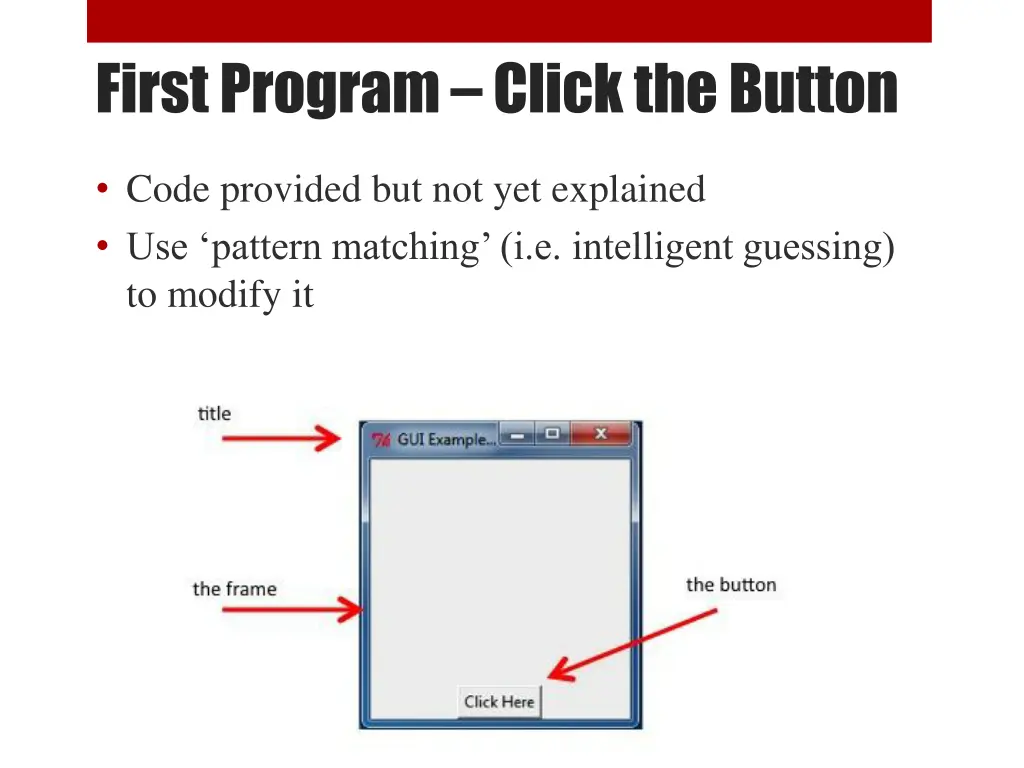 first program click the button