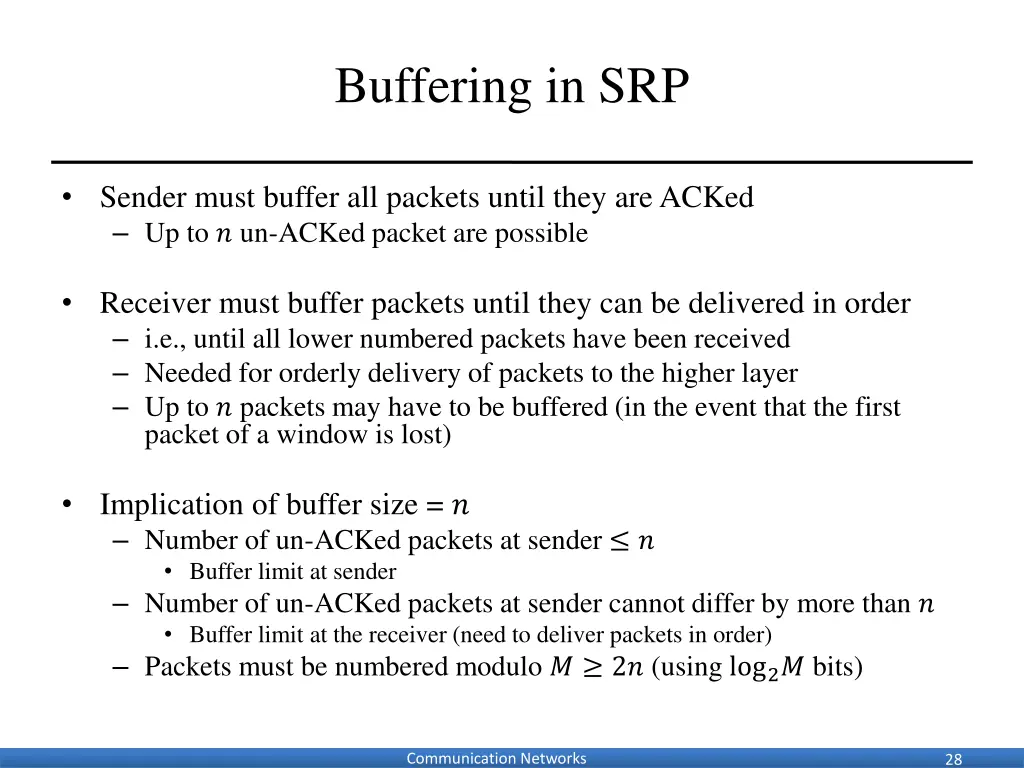 buffering in srp