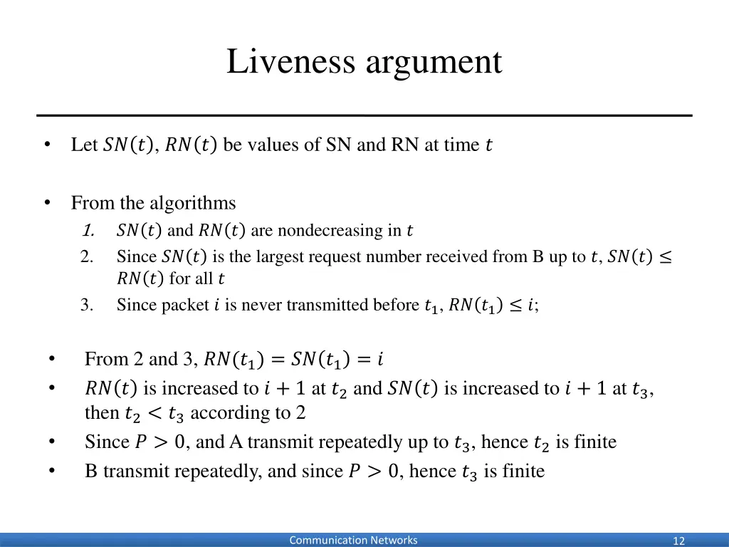 liveness argument