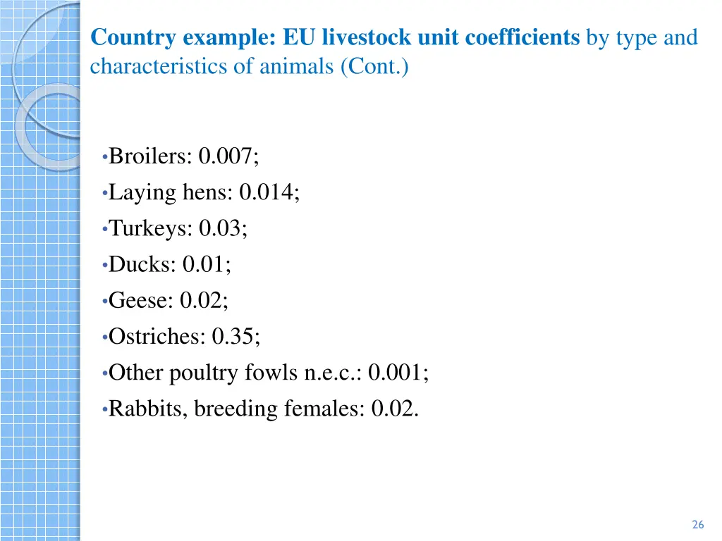 country example eu livestock unit coefficients 1