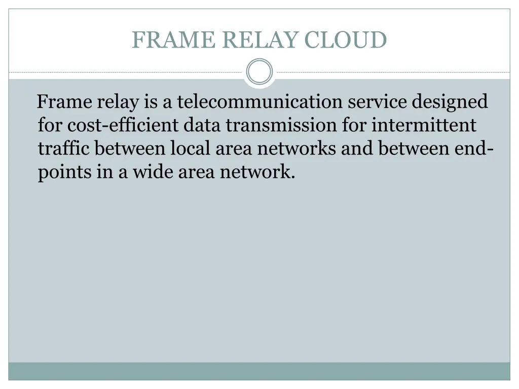 frame relay cloud