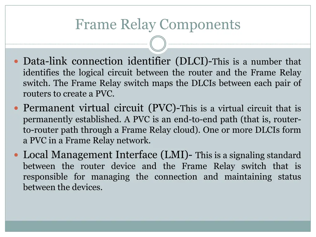 frame relay components