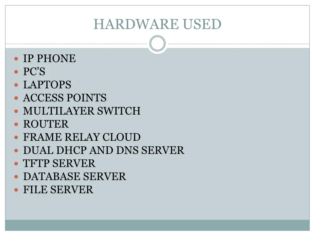 hardware used