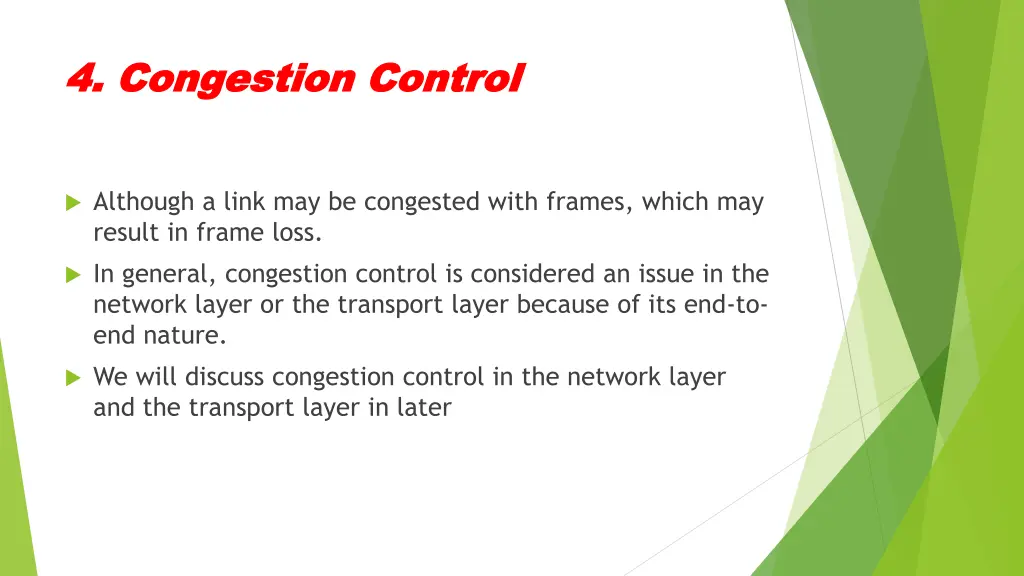 4 congestion 4 congestion control