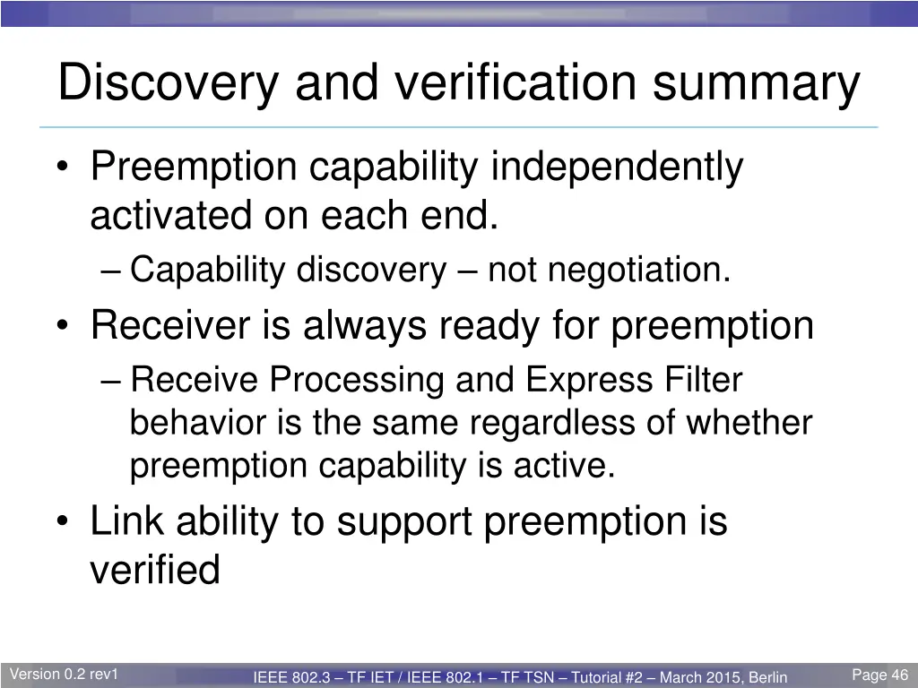 discovery and verification summary